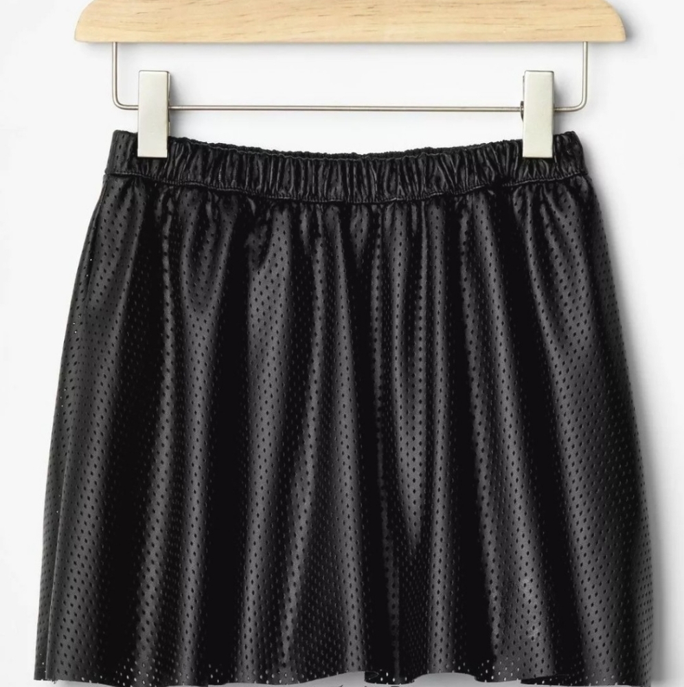 Gap Faux Leather Skater Skirt